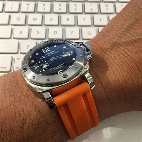 panerai orange rubber strap|panerai rubber straps for 40mm.